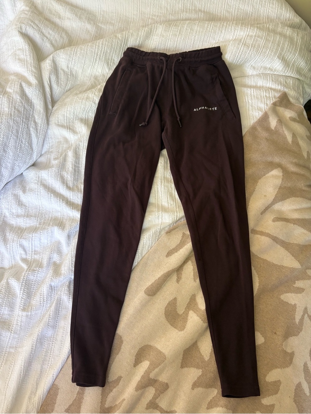 Alphalete Dark Maroon Track Joggers